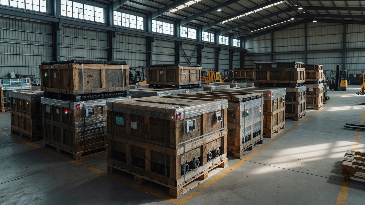 Embalaje industrial para motores y maquinaria: protección