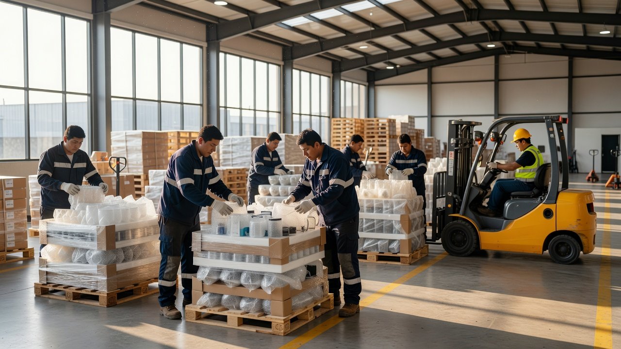 Servicios de paletizado de productos frágiles