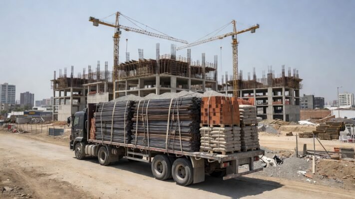 Servicios de transporte de materiales de construcción