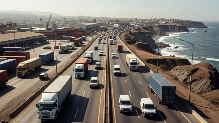 Transporte de carga terrestre para empresa