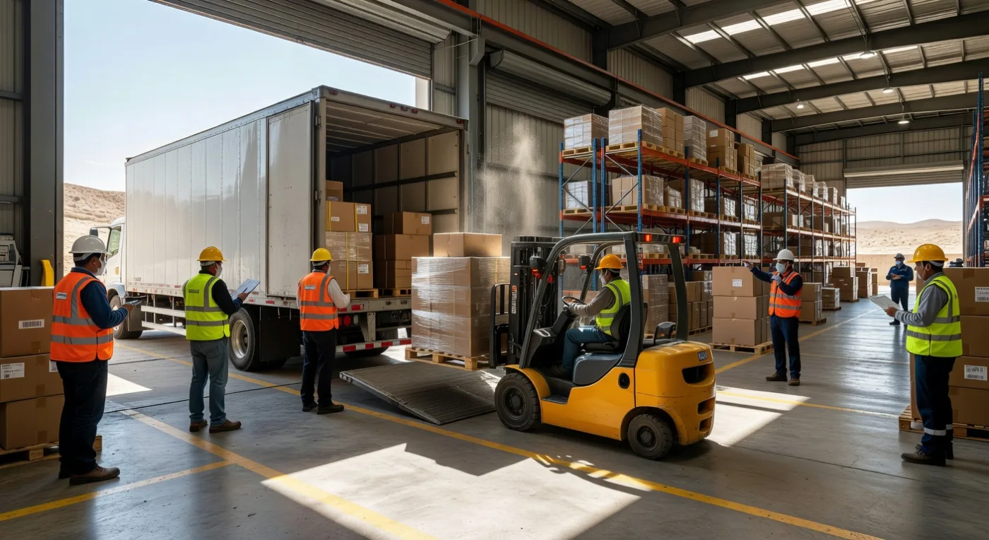 Proceso de recepción de mercancías en almacén